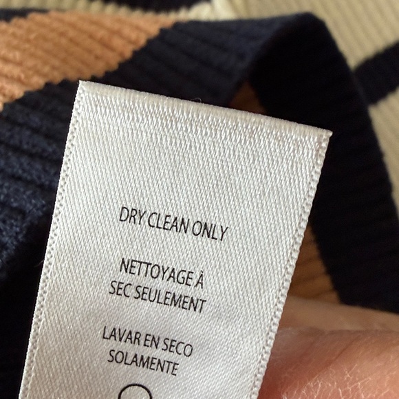 Frame Ribbed Short Sleeve Striped Pullover Sweater in Pink Clay Multi Size XS - Picture 12 of 12